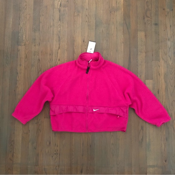 Nike | Jackets u0026 Coats | Nike Womens Essential Sherpa Fullzip Jacket Active  Pink L | Poshmark